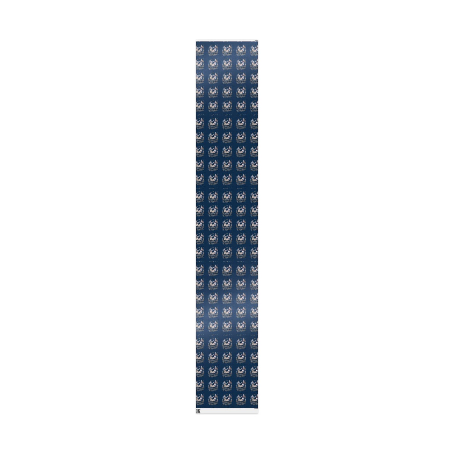 Nativity Christmas Wrapping Paper - Blue Background