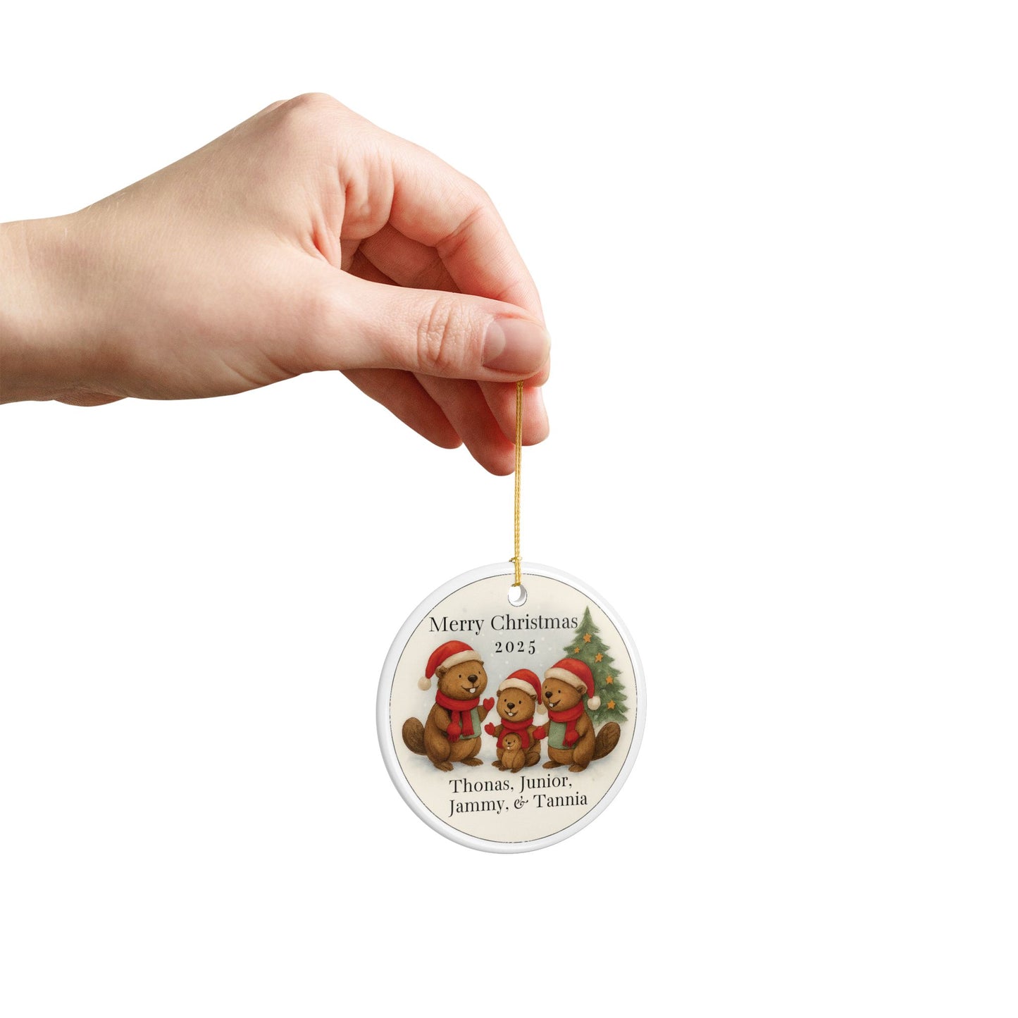 Personalized Family Christmas Ornament, Holiday Decor, Ceramic Ornament, Family Gift, Togetherness Keepsake