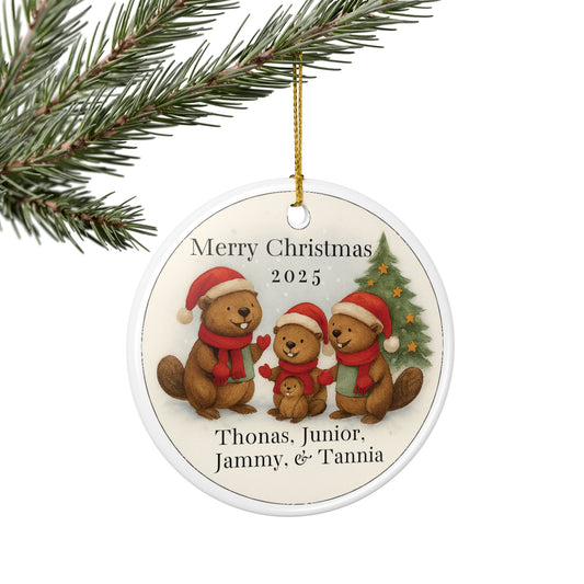 Personalized Family Christmas Ornament, Holiday Decor, Ceramic Ornament, Family Gift, Togetherness Keepsake