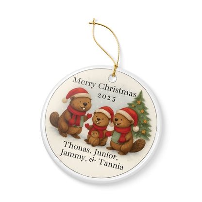 Personalized Family Christmas Ornament, Holiday Decor, Ceramic Ornament, Family Gift, Togetherness Keepsake
