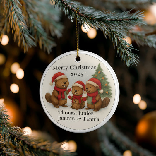 Personalized Family Christmas Ornament, Holiday Decor, Ceramic Ornament, Family Gift, Togetherness Keepsake