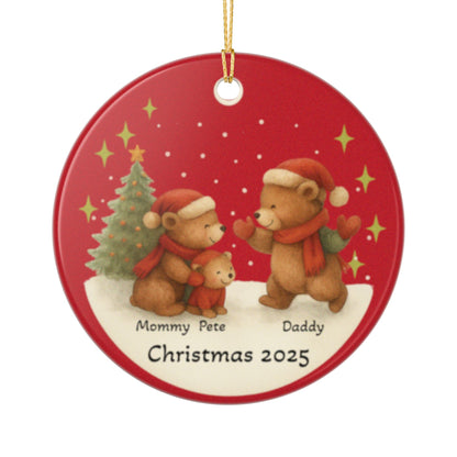 Personalized Family Christmas Ornament, Holiday Decor, Ceramic Ornament, Family Gift, Togetherness Keepsake