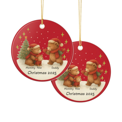 Personalized Family Christmas Ornament, Holiday Decor, Ceramic Ornament, Family Gift, Togetherness Keepsake