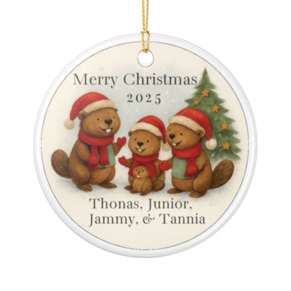 Personalized Family Christmas Ornament, Holiday Decor, Ceramic Ornament, Family Gift, Togetherness Keepsake
