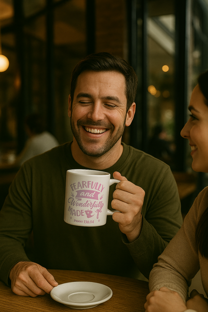 Taza "Hecha con temor y maravilla" (11 oz)