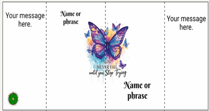 YOU NEVER FAIL - Inspirational Colorful Butterfly Coffee Cup, Motivational Gift for Friends, Perfect for Birthdays, Butterfly Lover Gift